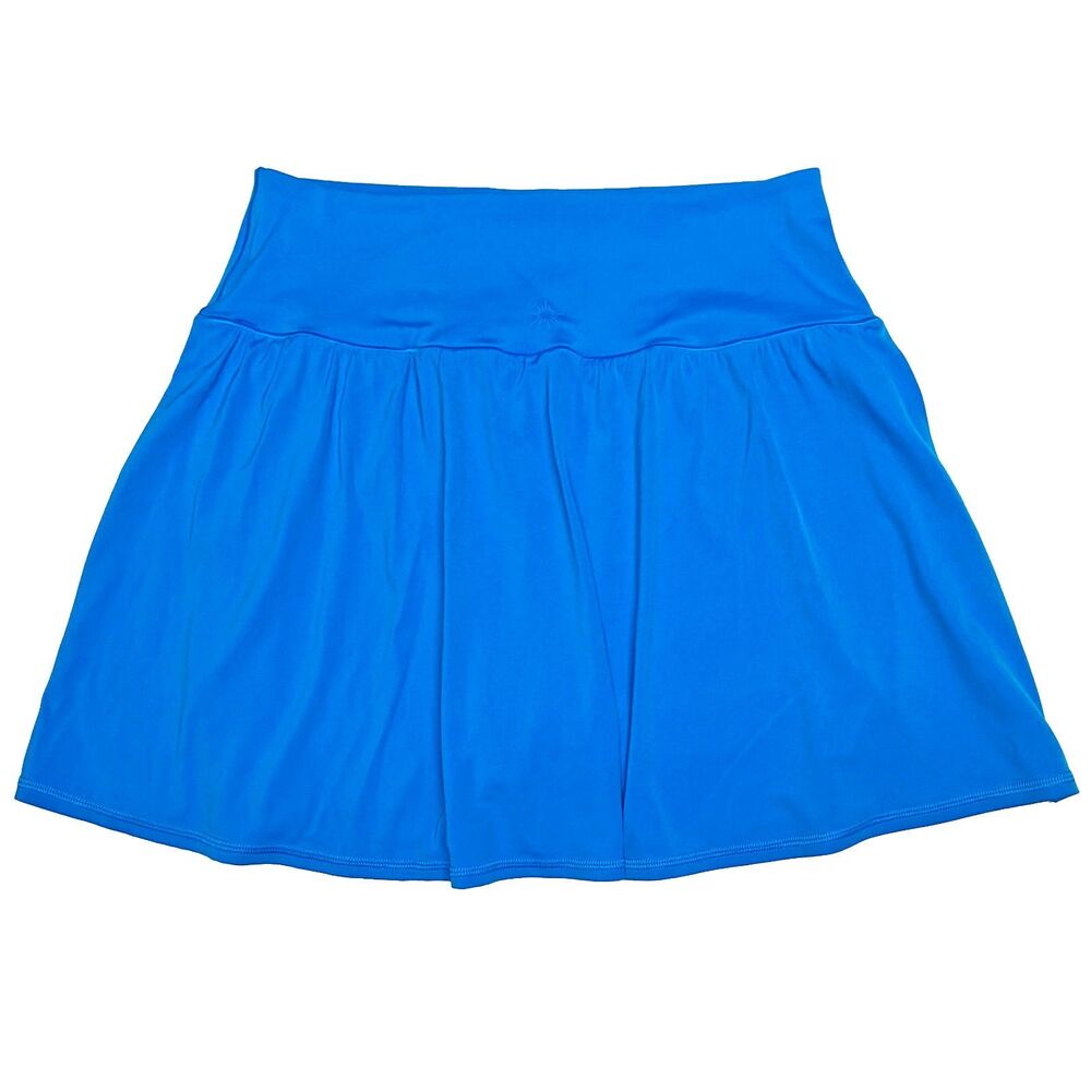Offline by Aerie Flowy Pleated Skort Size L Blue Shorts Skirt Tennis Pickleball - Picture 2 of 5